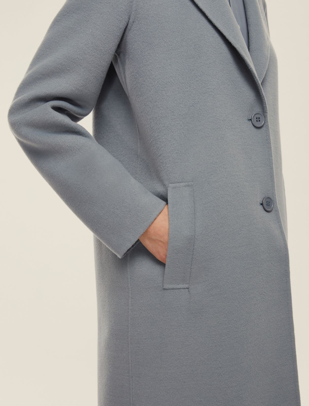Cappotto monopetto in double - AZZURRO - Emme - 4