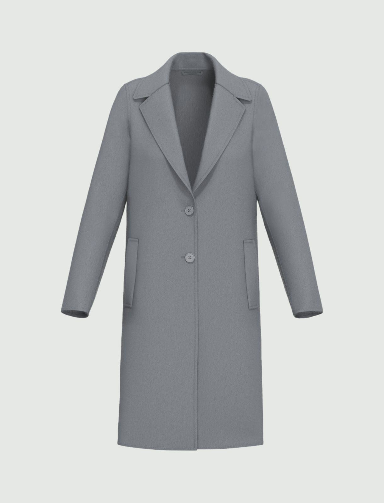 Cappotto monopetto in double - AZZURRO - Emme - 5