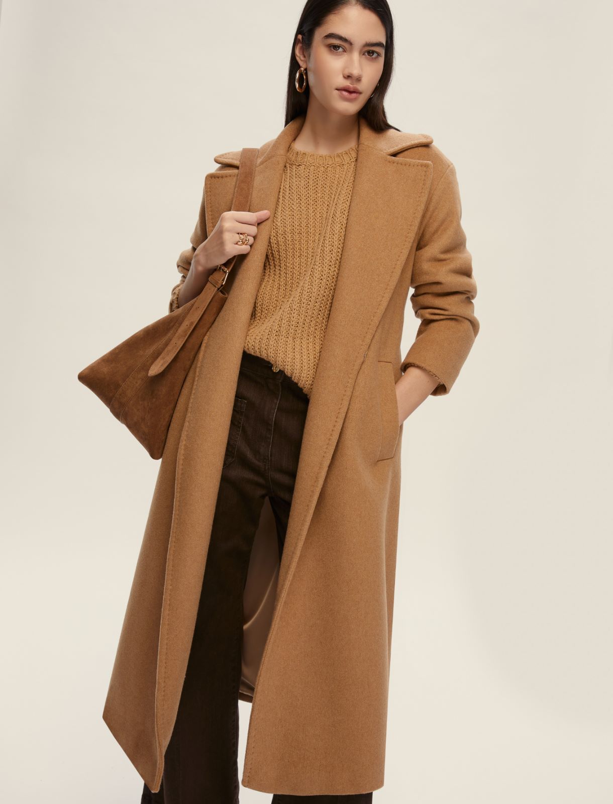 Double-faced cloth coat - CAMEL - Emme - 3