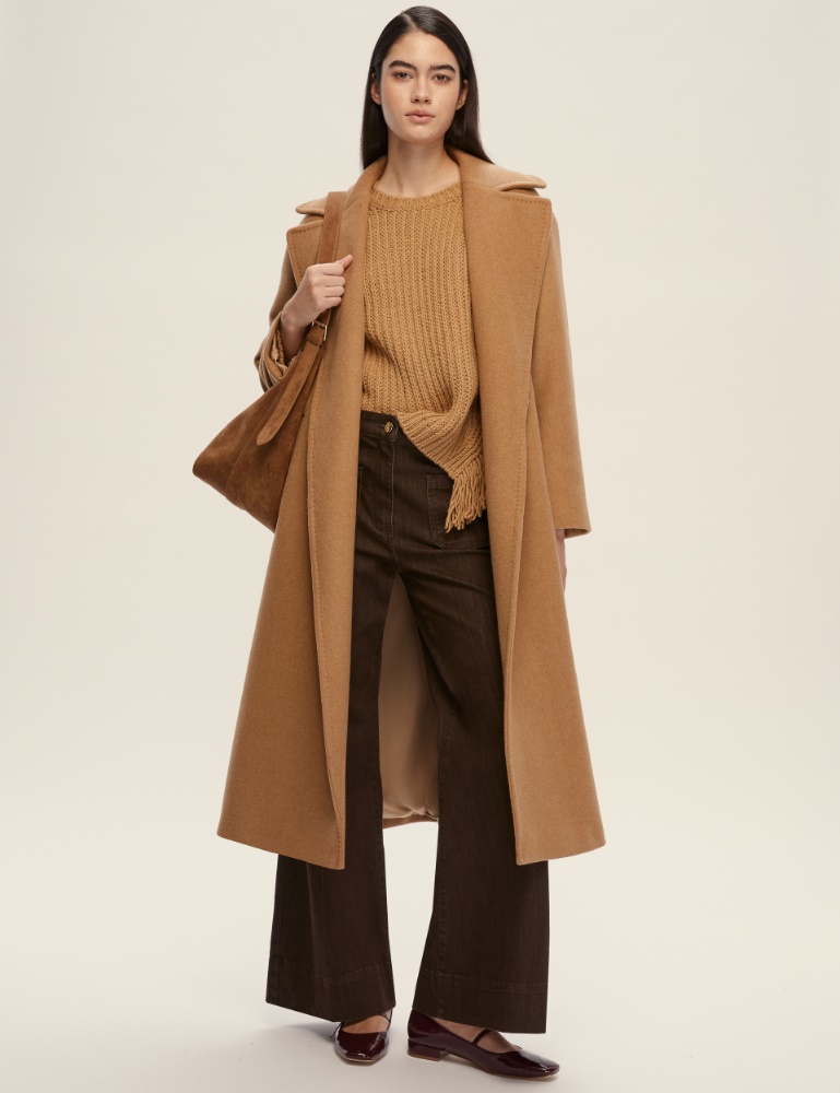 Cappotto in panno doppio - CAMMELLO