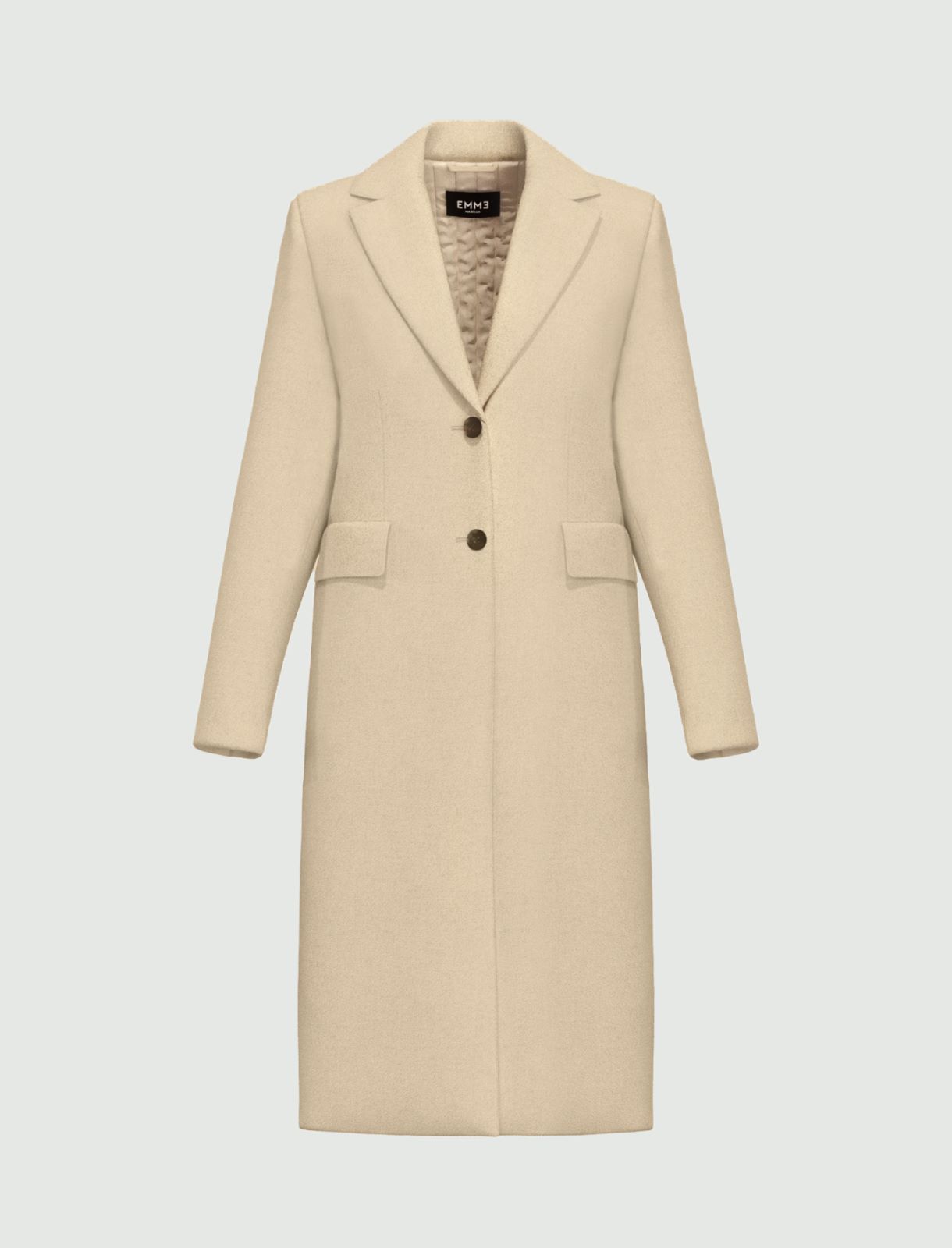 Cappotto semi aderente - BIANCO LANA - Emme - 5