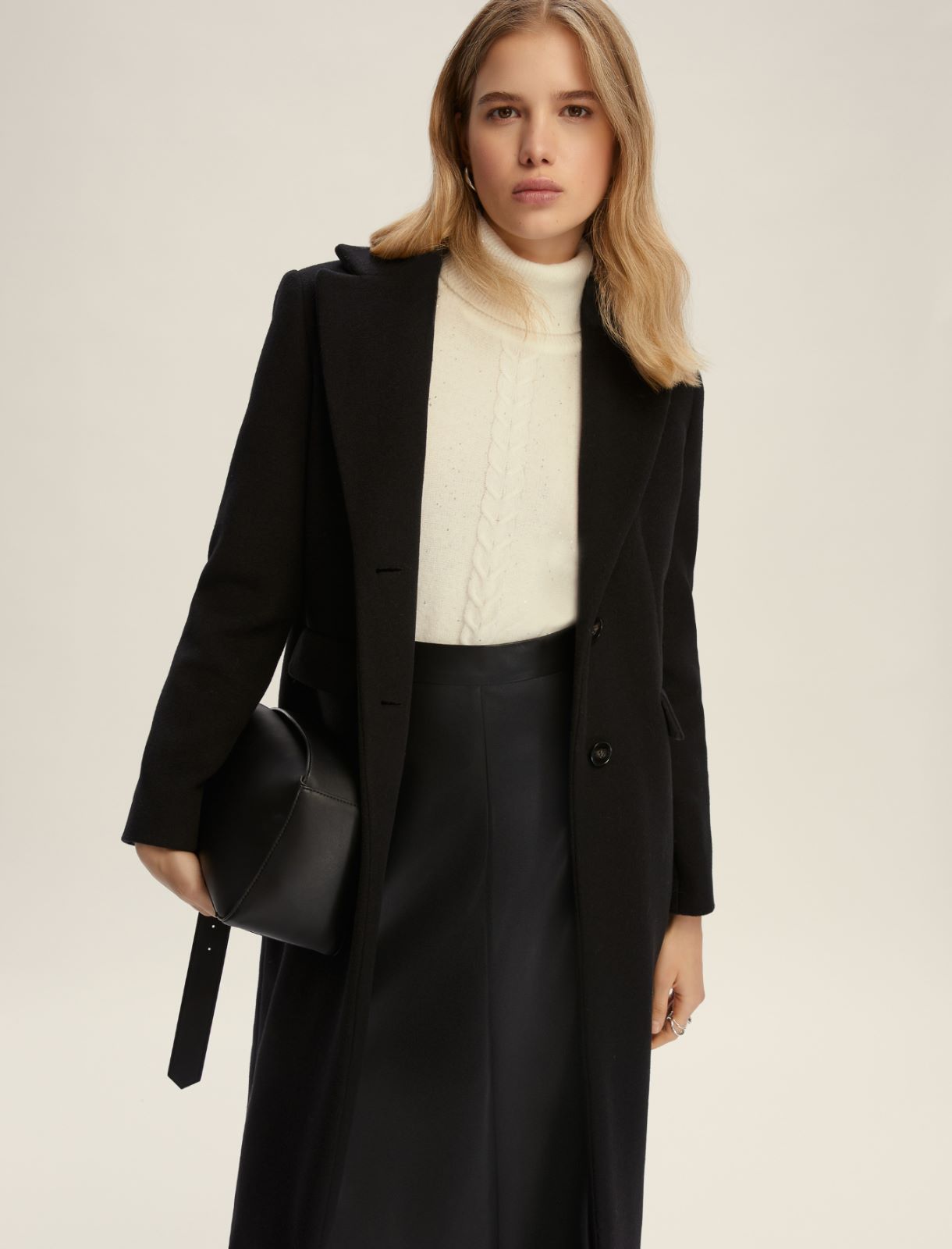 Cappotto semi aderente - NERO - Emme - 3