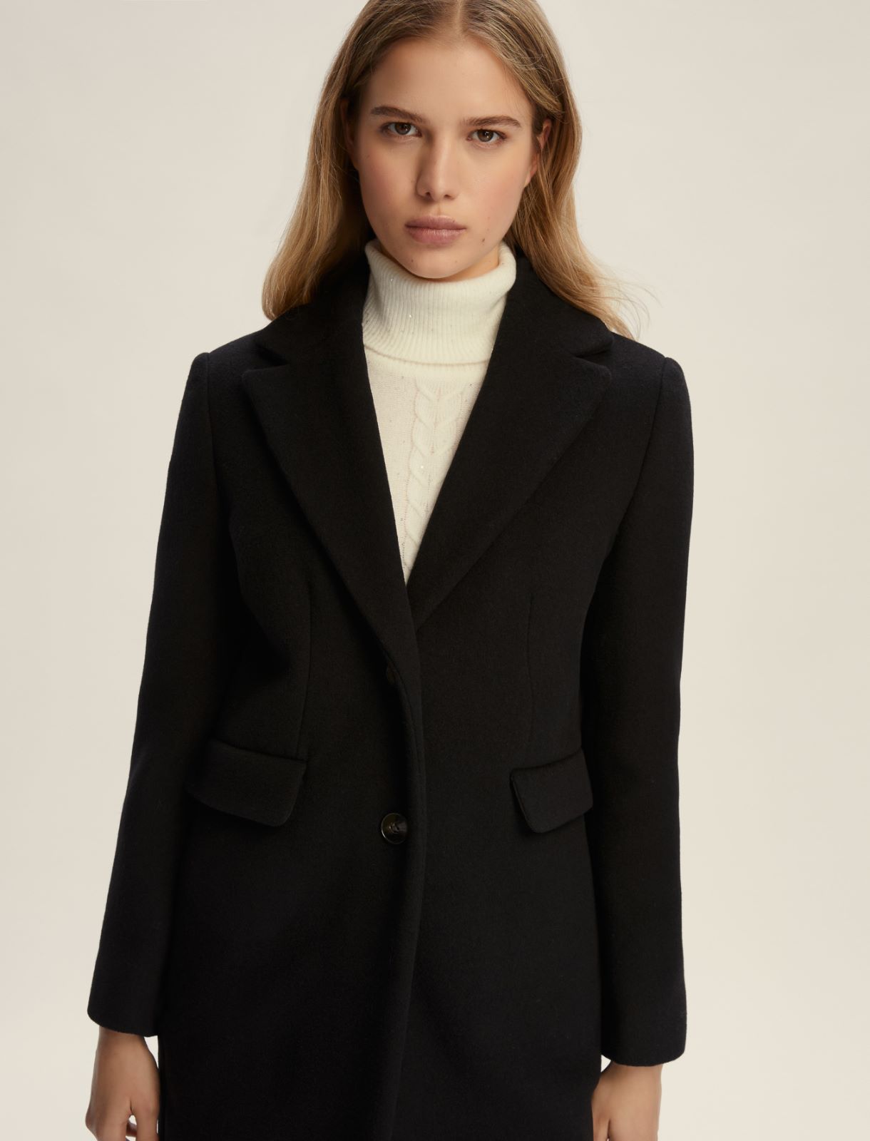 Cappotto semi aderente - NERO - Emme - 4