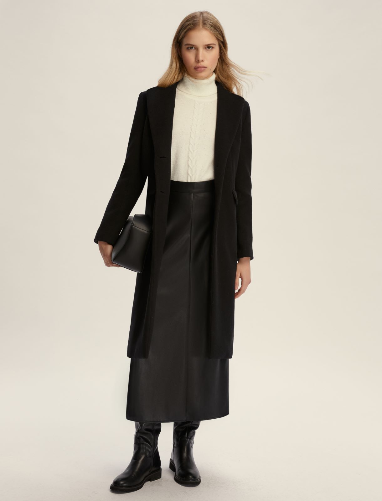 Cappotto semi aderente - NERO - Emme