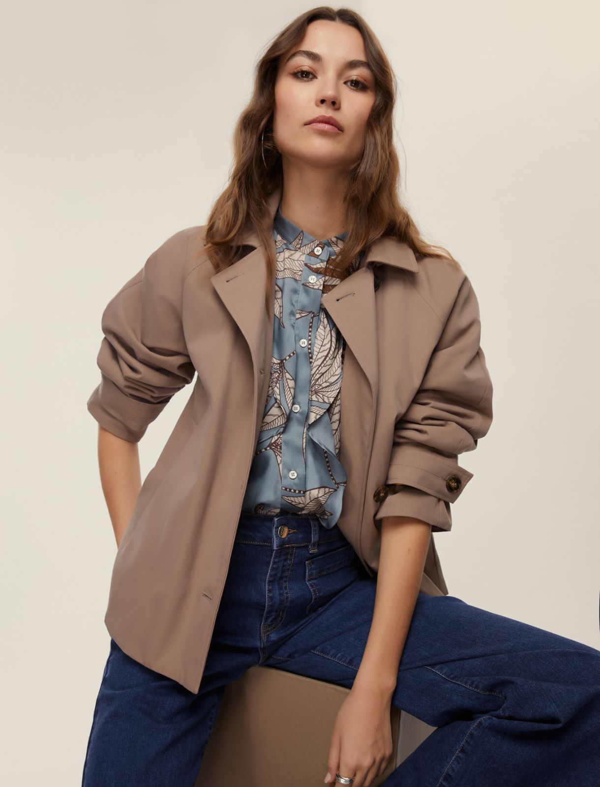 Water-repellent fabric jacket - TURTLEDOVE - Emme - 3