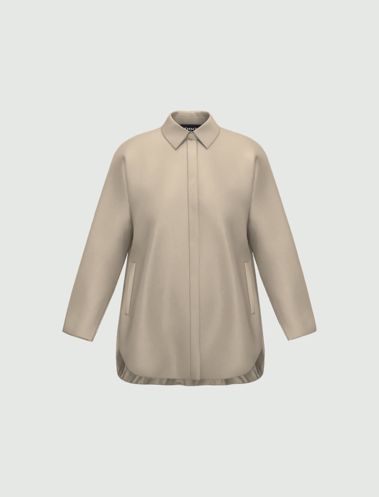 Giacca camicia in tessuto tecnico - BEIGE - Emme - 5