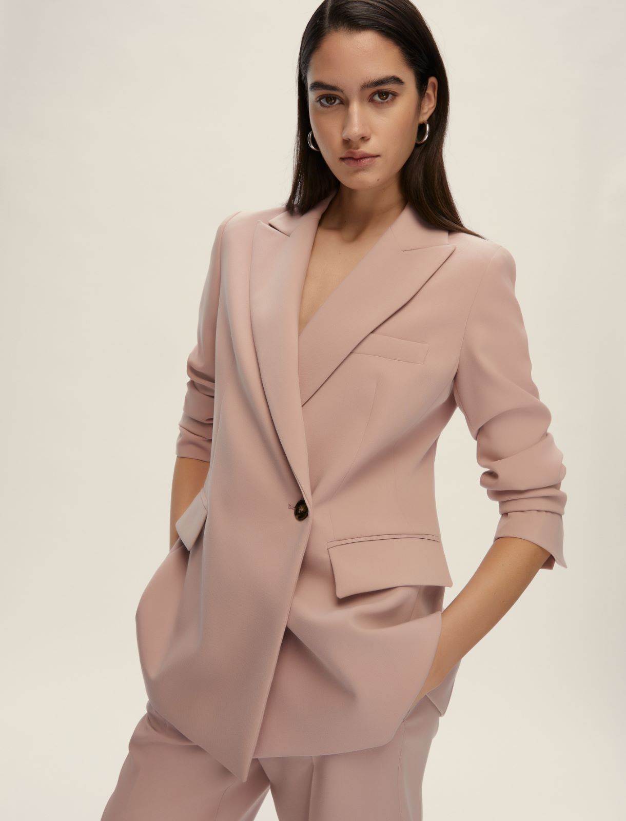 Blazer doppiopetto stretch - ROSA - Emme - 3