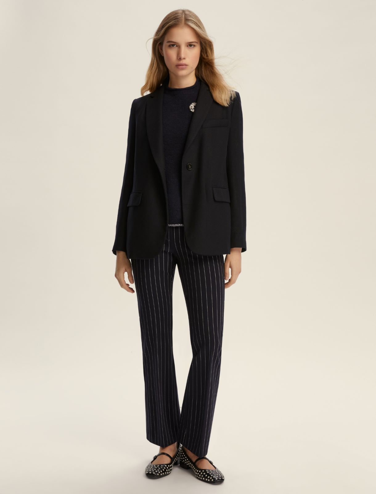 Flannel blazer - MIDNIGHTBLUE - Emme