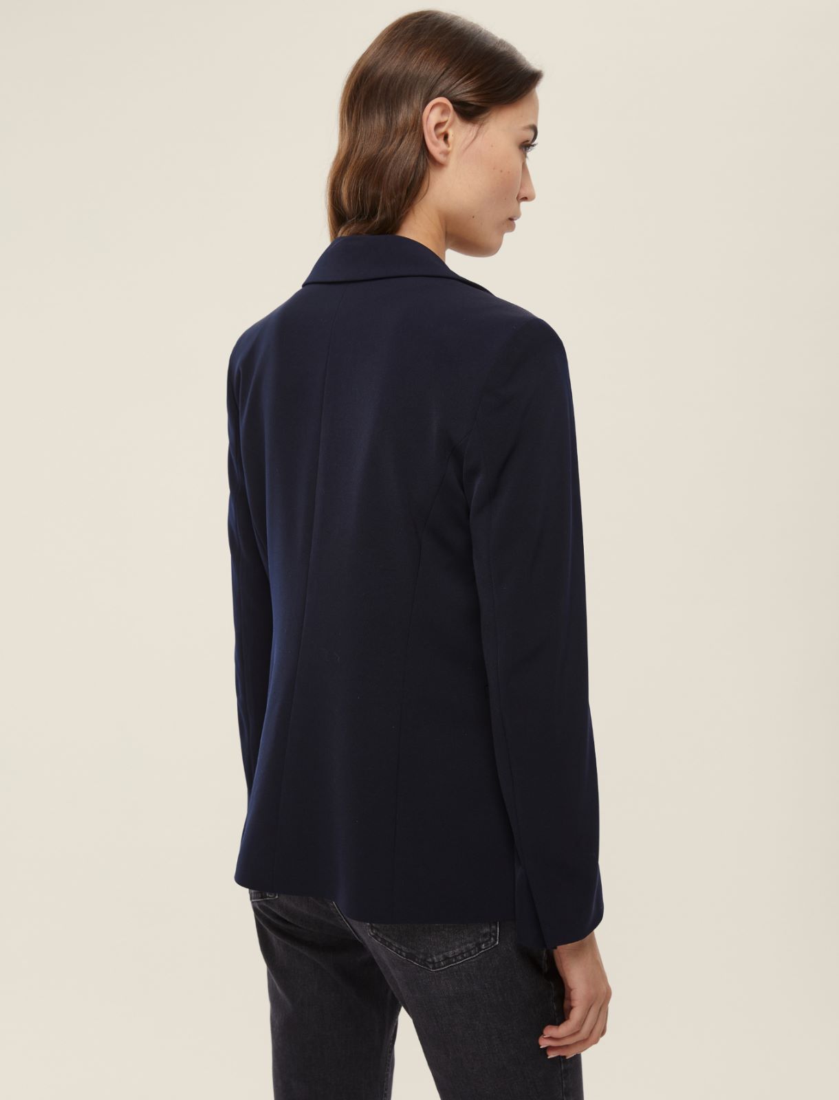 Blazer in tessuto stretch - BLU - Emme - 2