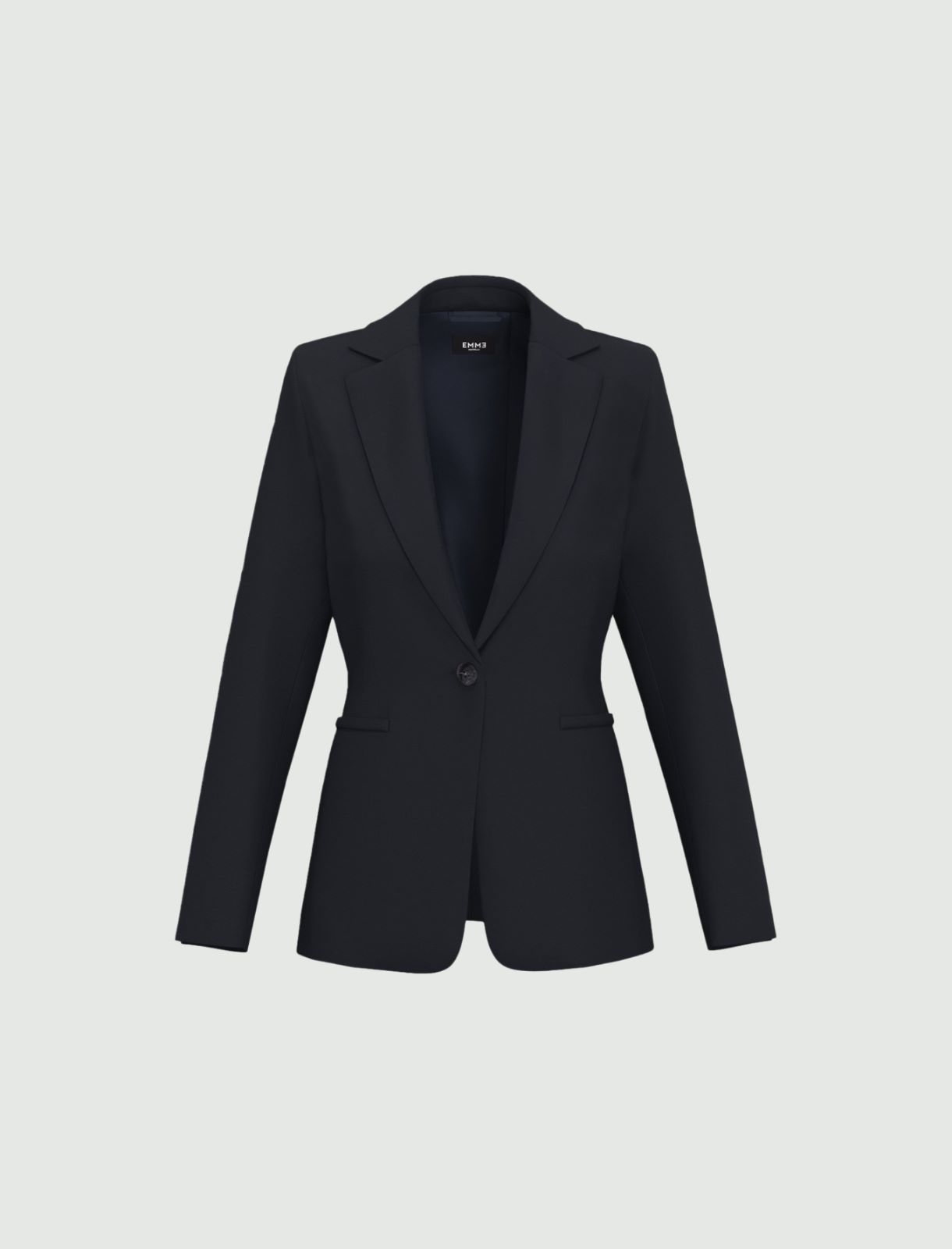 Blazer in tessuto stretch - BLU - Emme - 5