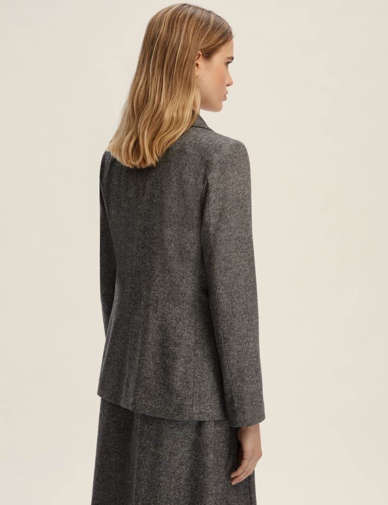 Double-breasted flannel blazer - Emme - 3