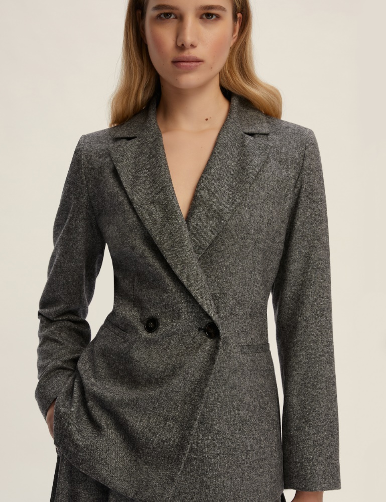 Double-breasted flannel blazer - Emme - 4