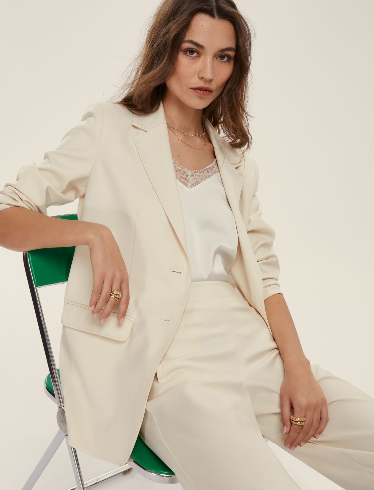 Giacca in flanella stretch - BIANCO LANA - Emme - 3