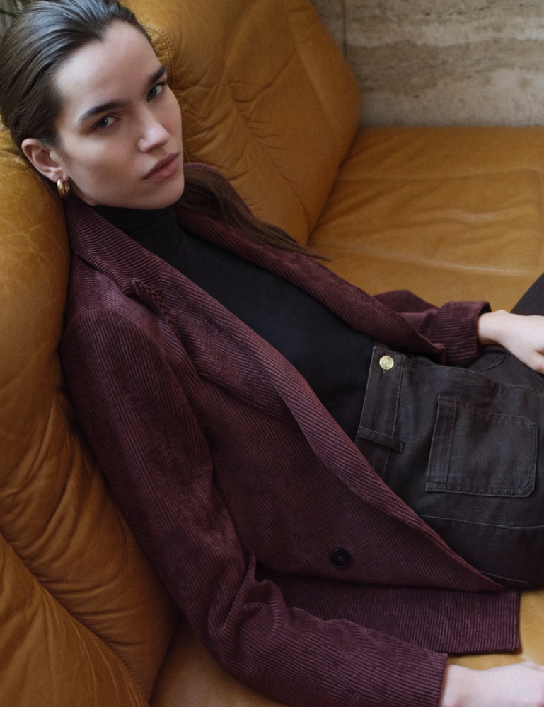 Blazer doppiopetto in velluto a coste - Emme - 5