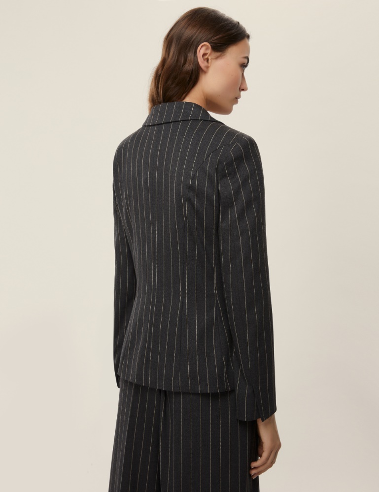 Giacca semi aderente in tessuto stretch - Emme - 3