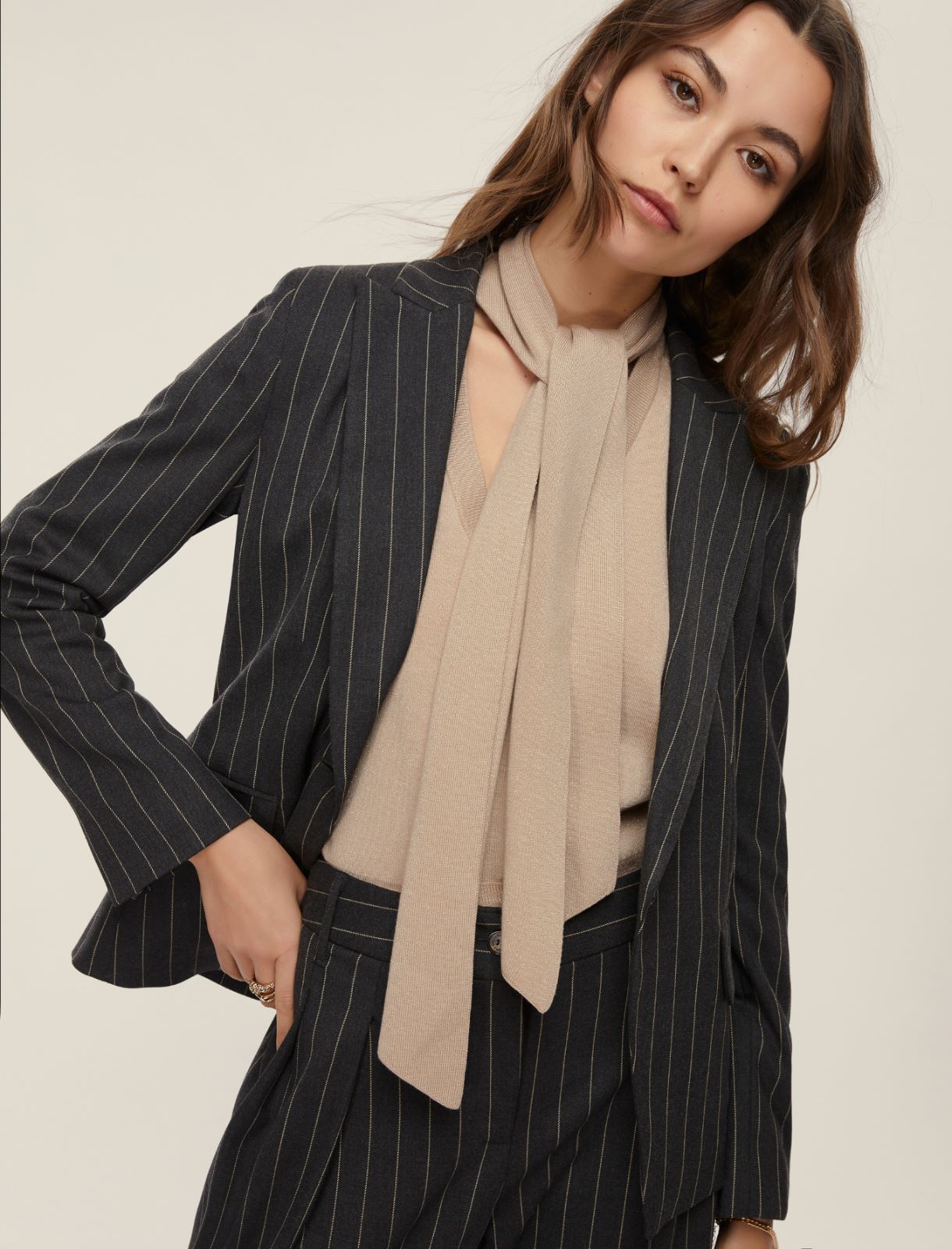 Giacca semi aderente in tessuto stretch - GRIGIO SCURO - Emme - 3