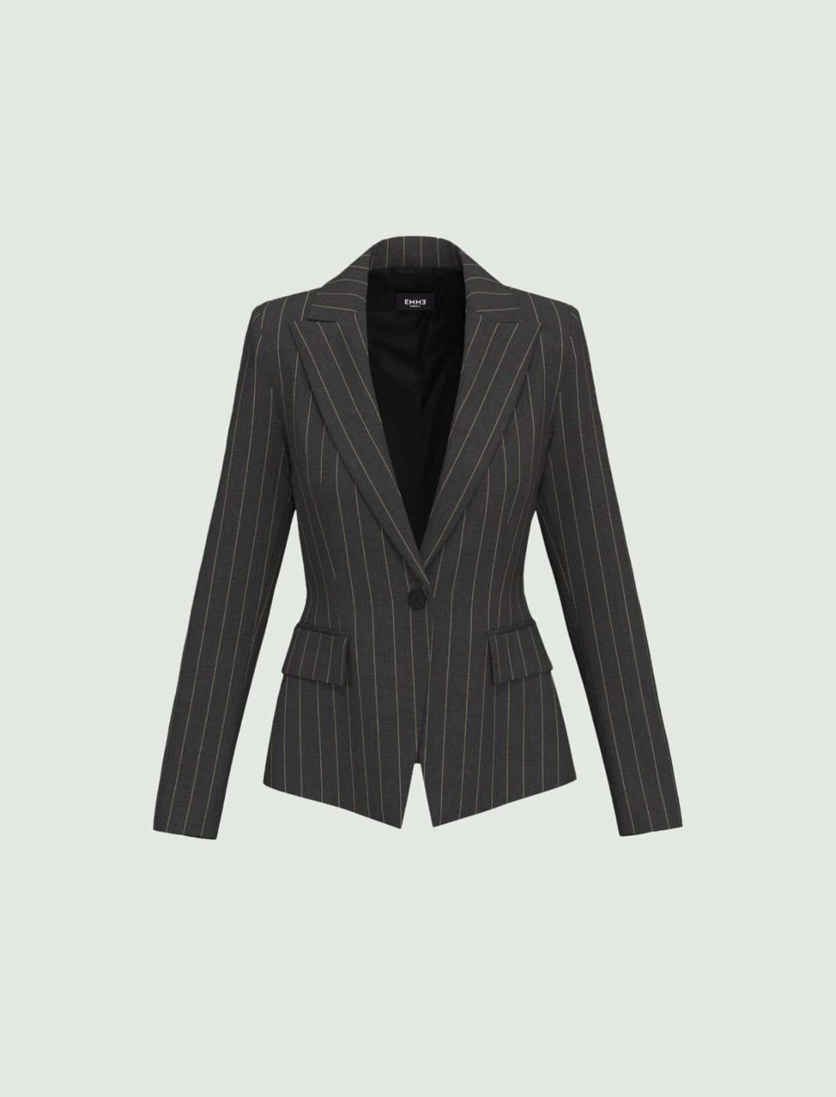 Giacca semi aderente in tessuto stretch - GRIGIO SCURO - Emme - 5
