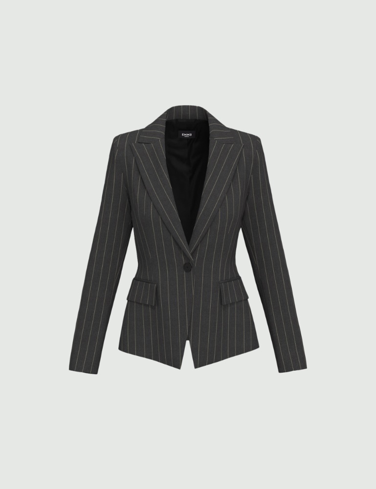 Giacca semi aderente in tessuto stretch - Emme - 5