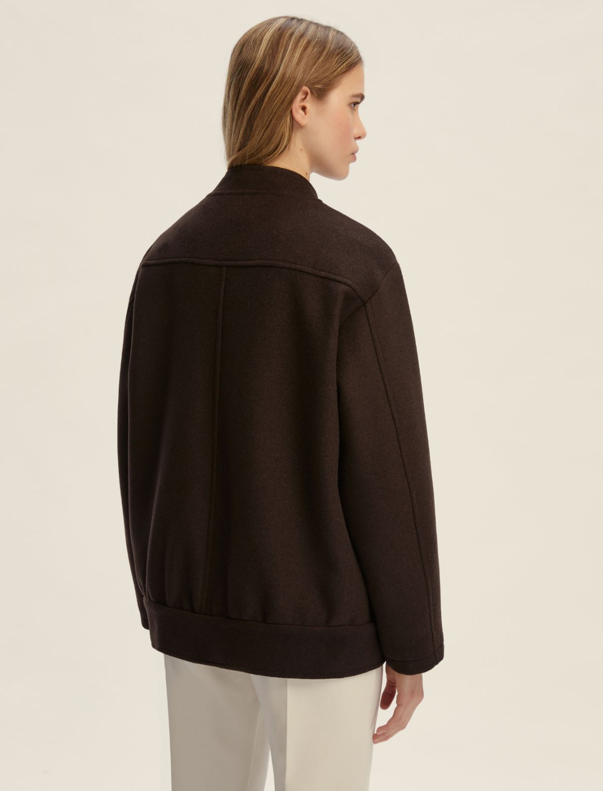 Cappotto bomber in misto lana - TESTA DI MORO - Emme - 2