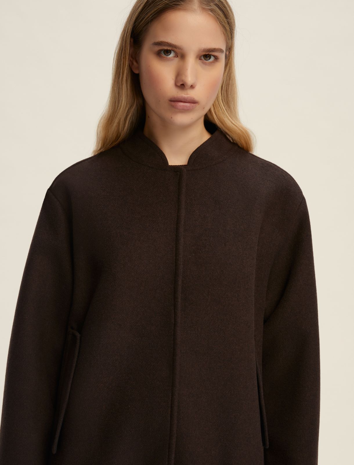 Cappotto bomber in misto lana - TESTA DI MORO - Emme - 4