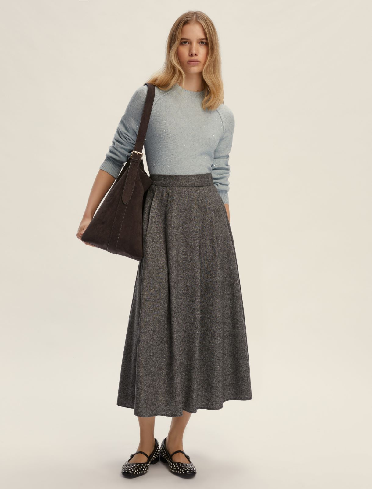 Flannel skirt - SLATE GREY - Emme - 6