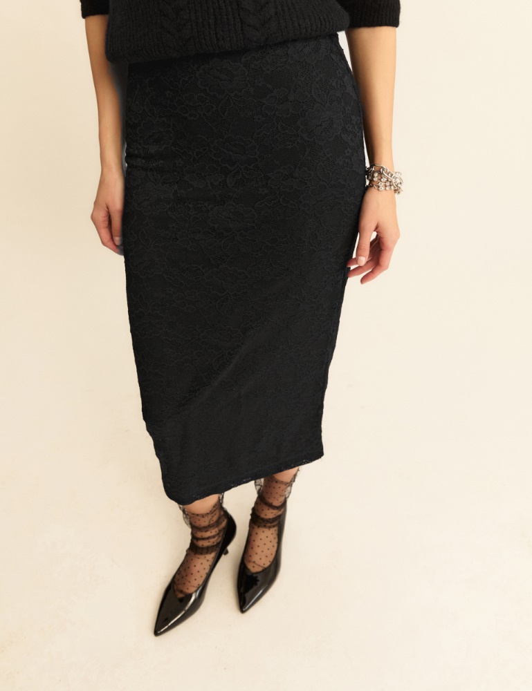 Stretch lace pencil skirt - Emme - 3