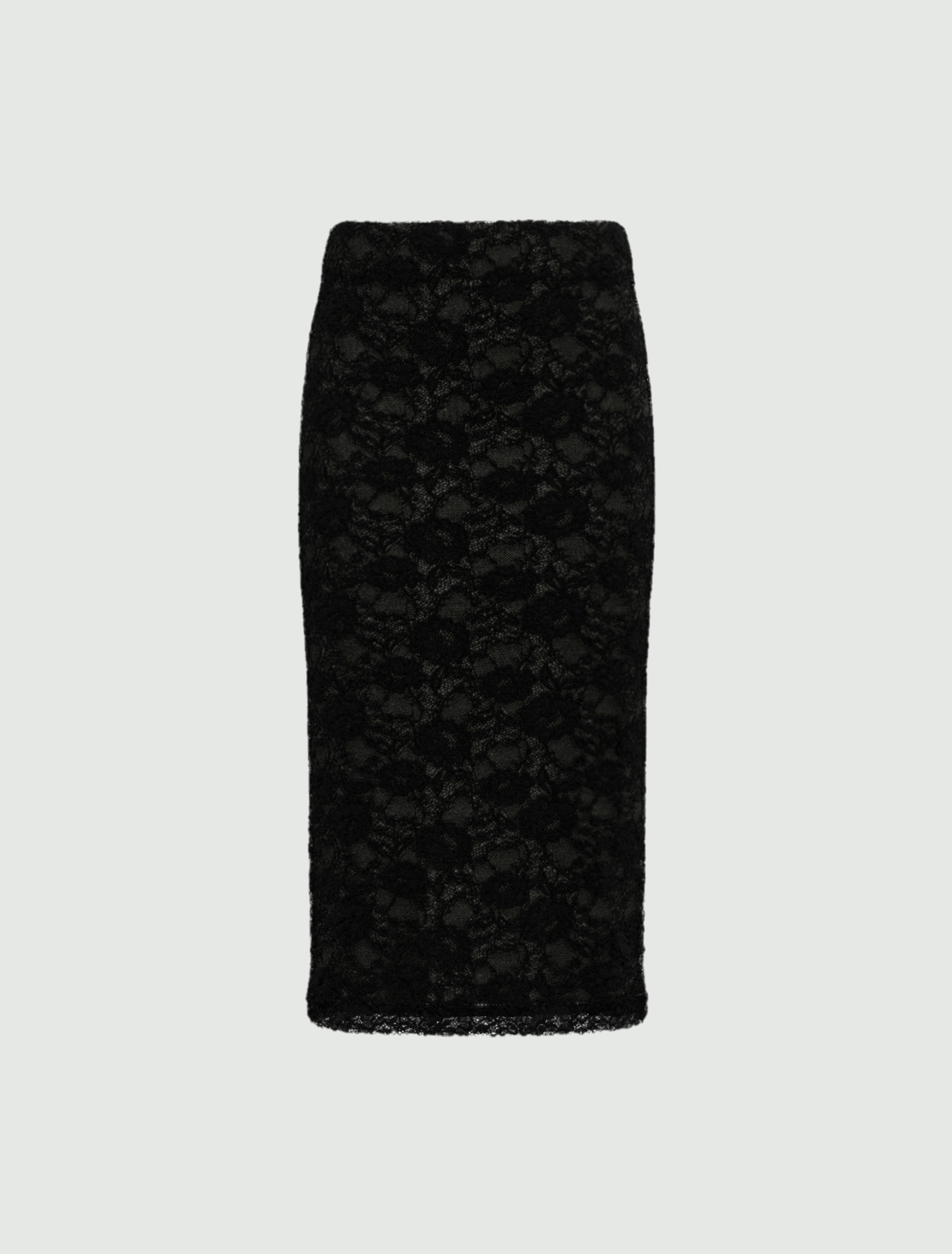 Stretch lace pencil skirt - BLACK - Emme - 6