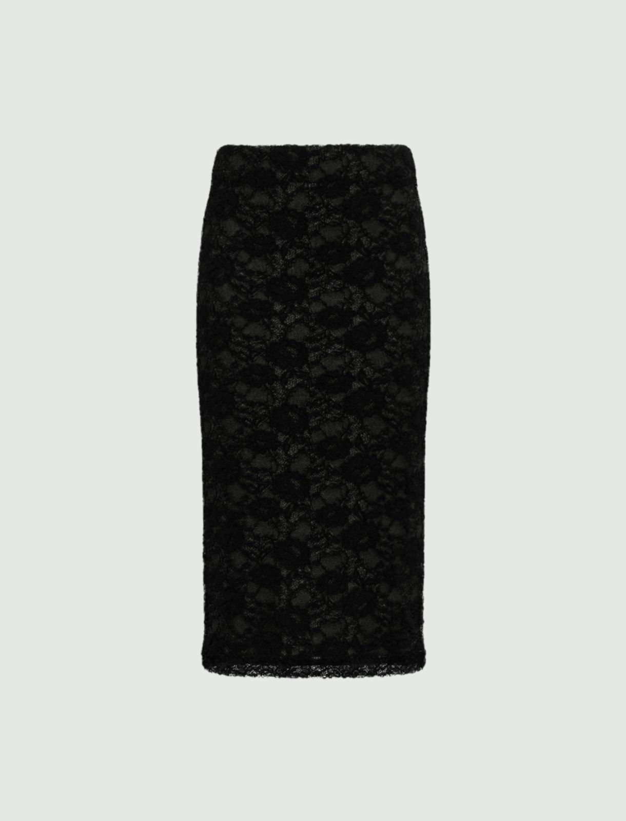 Stretch lace pencil skirt - BLACK - Emme - 6