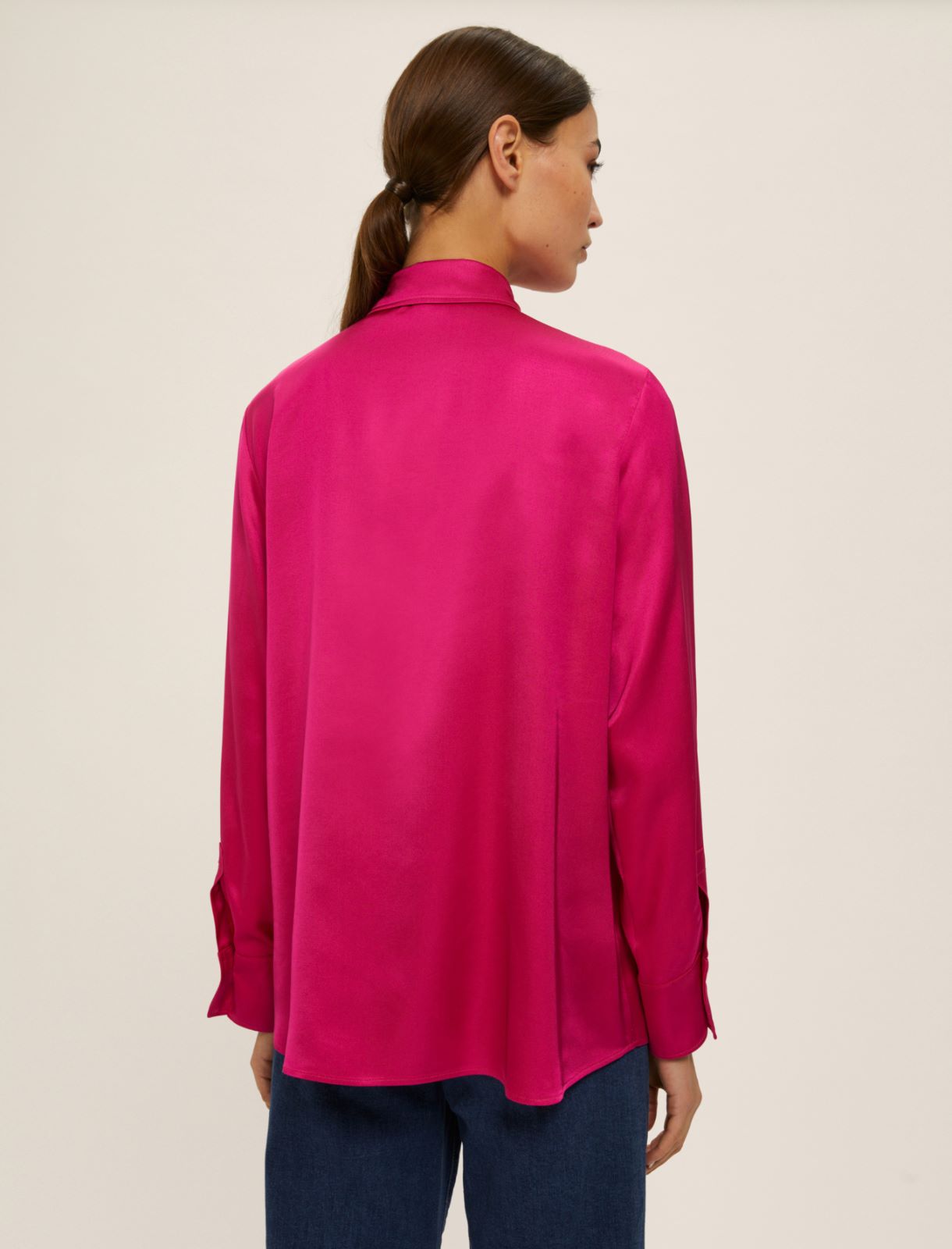 Satin shirt - FUCHSIA - Emme - 2