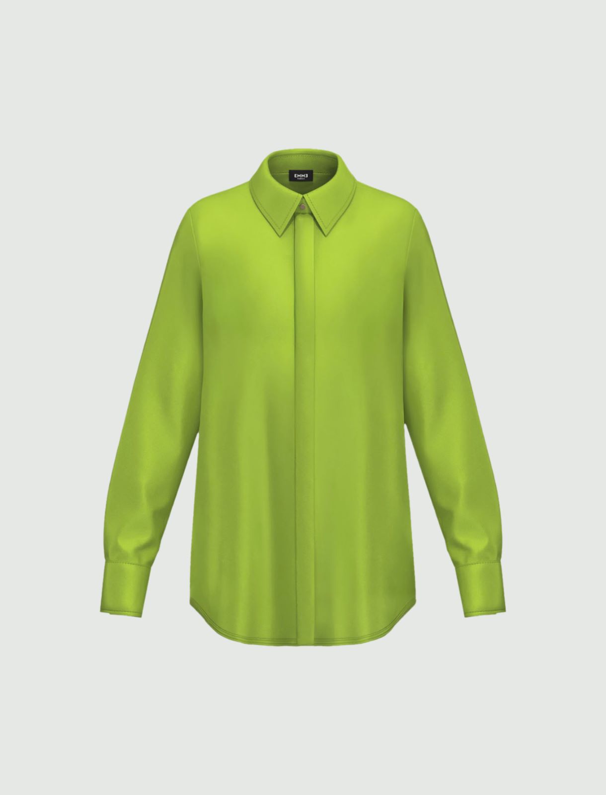 Satin shirt - APPLE GREEN - Emme - 5