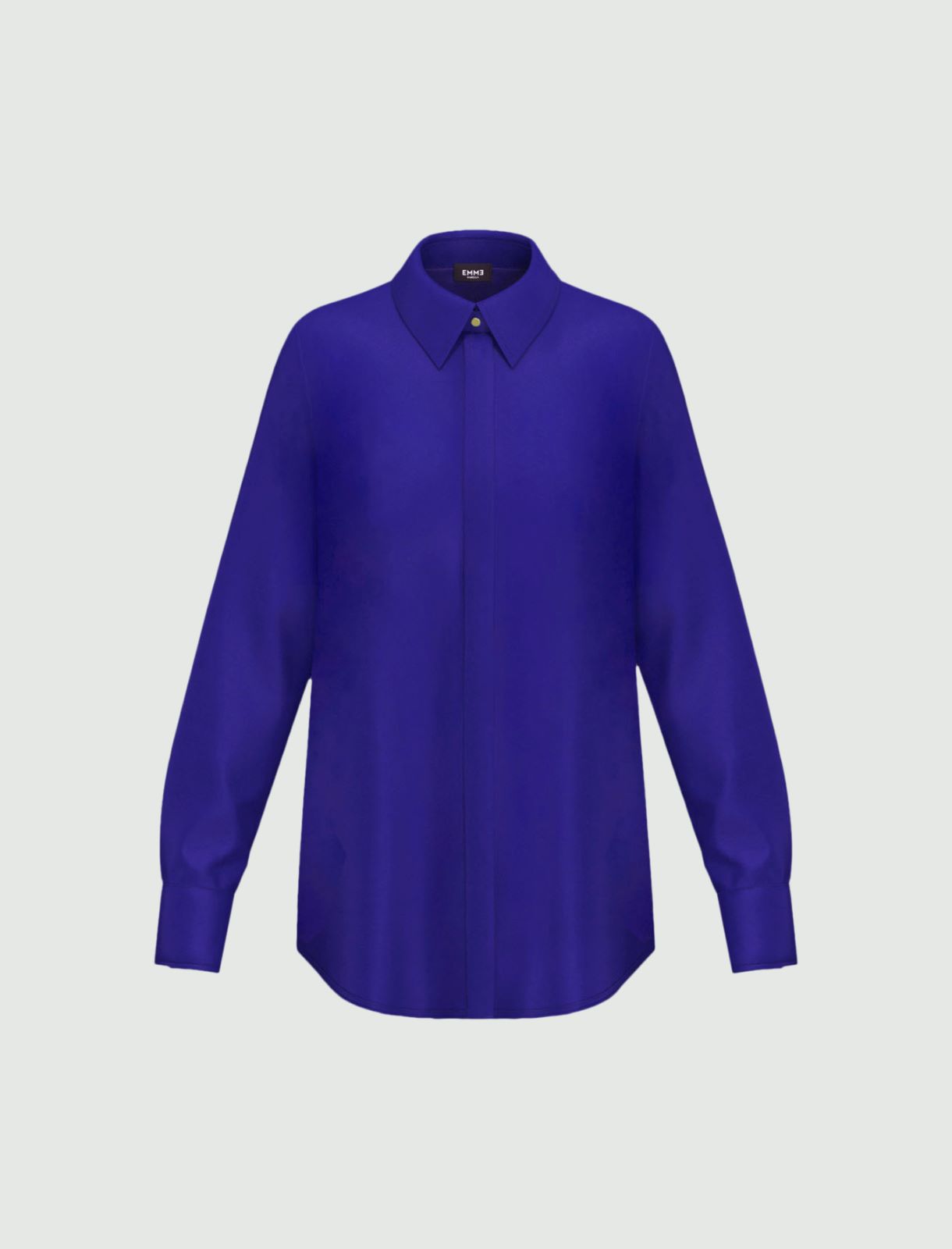 Satin shirt - CORNFLOWER BLUE - Emme - 5