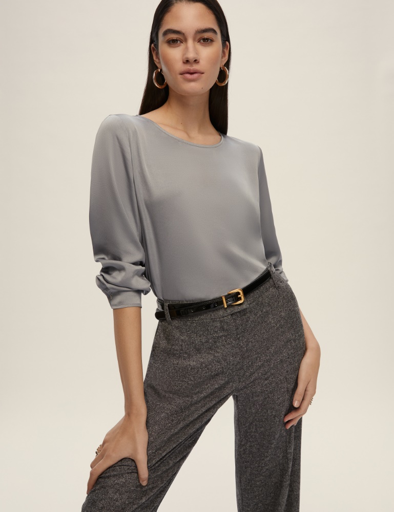 Hammered satin blouse - Emme