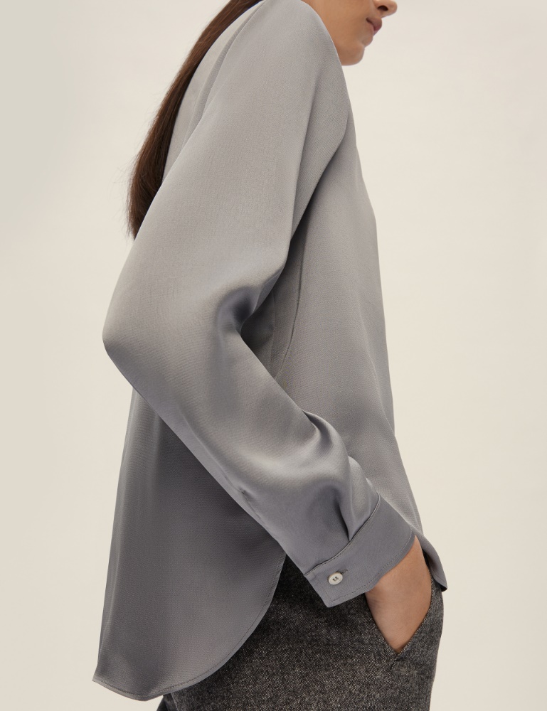 Hammered satin blouse - Emme - 4