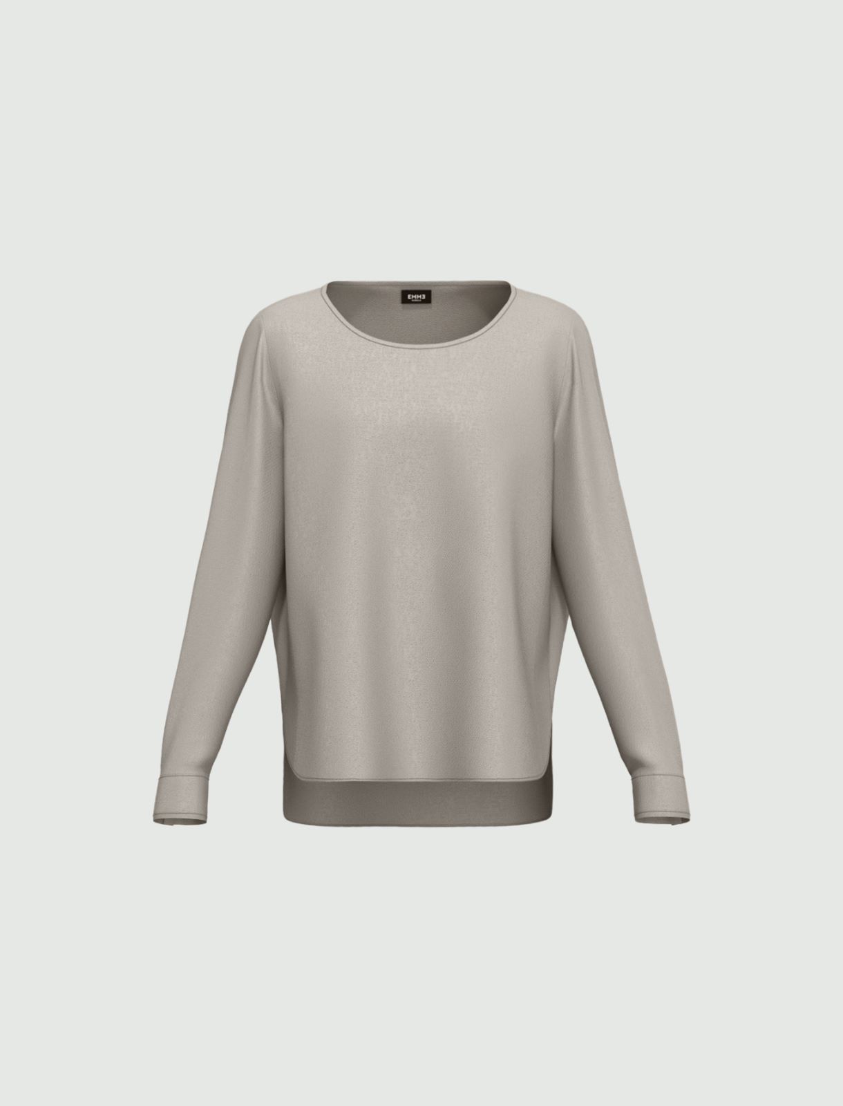 Hammered satin blouse - LIGHT GREY - Emme - 5