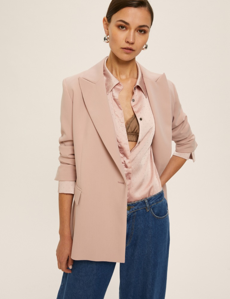 Rhinestone satin shirt - Emme