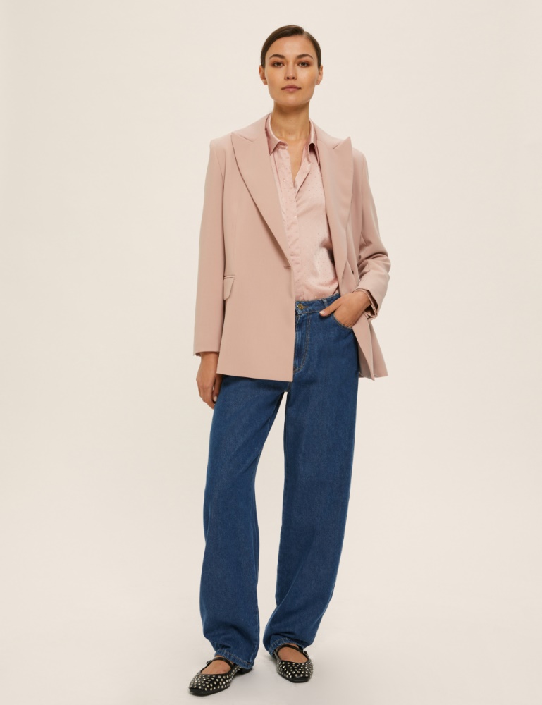 Rhinestone satin shirt - Emme - 2