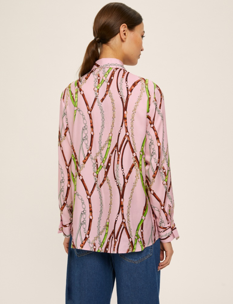 Printed viscose twill shirt - Emme - 3