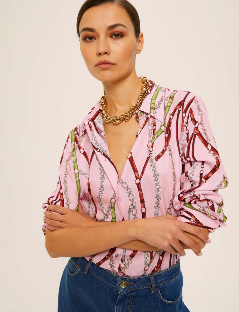 Printed viscose twill shirt - Emme