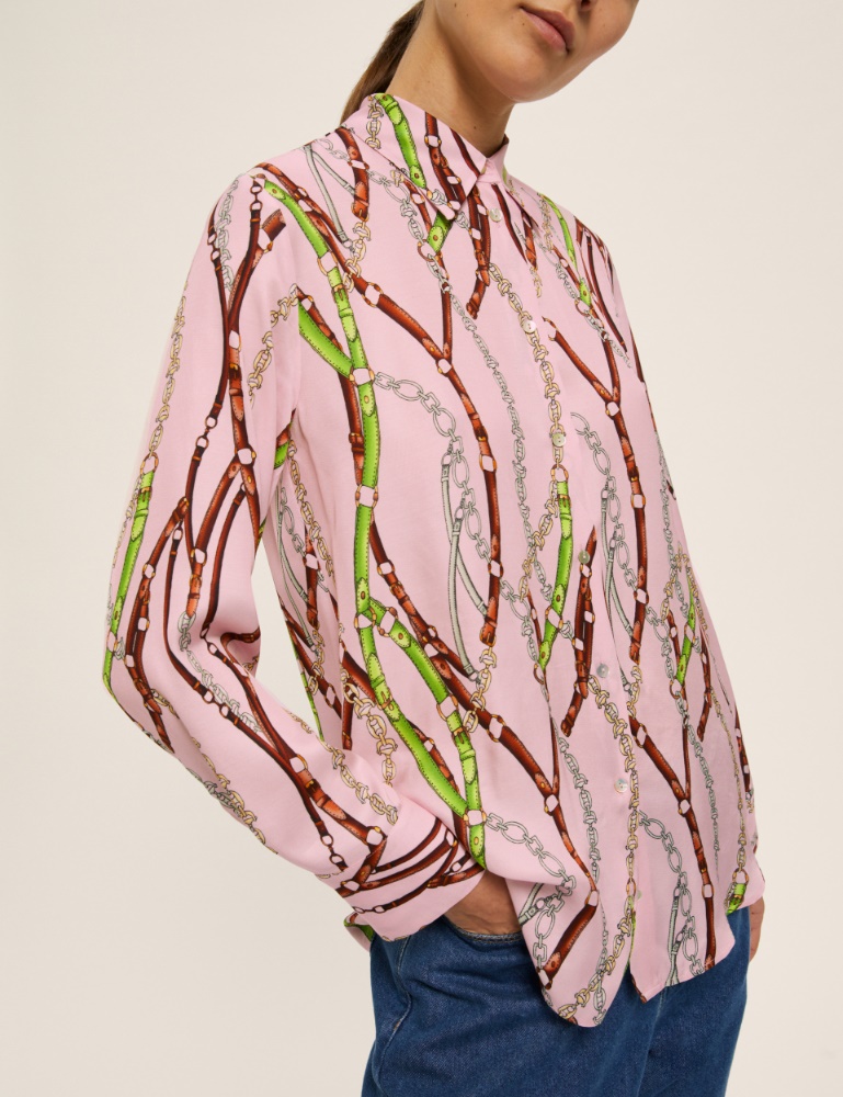 Printed viscose twill shirt - Emme - 4