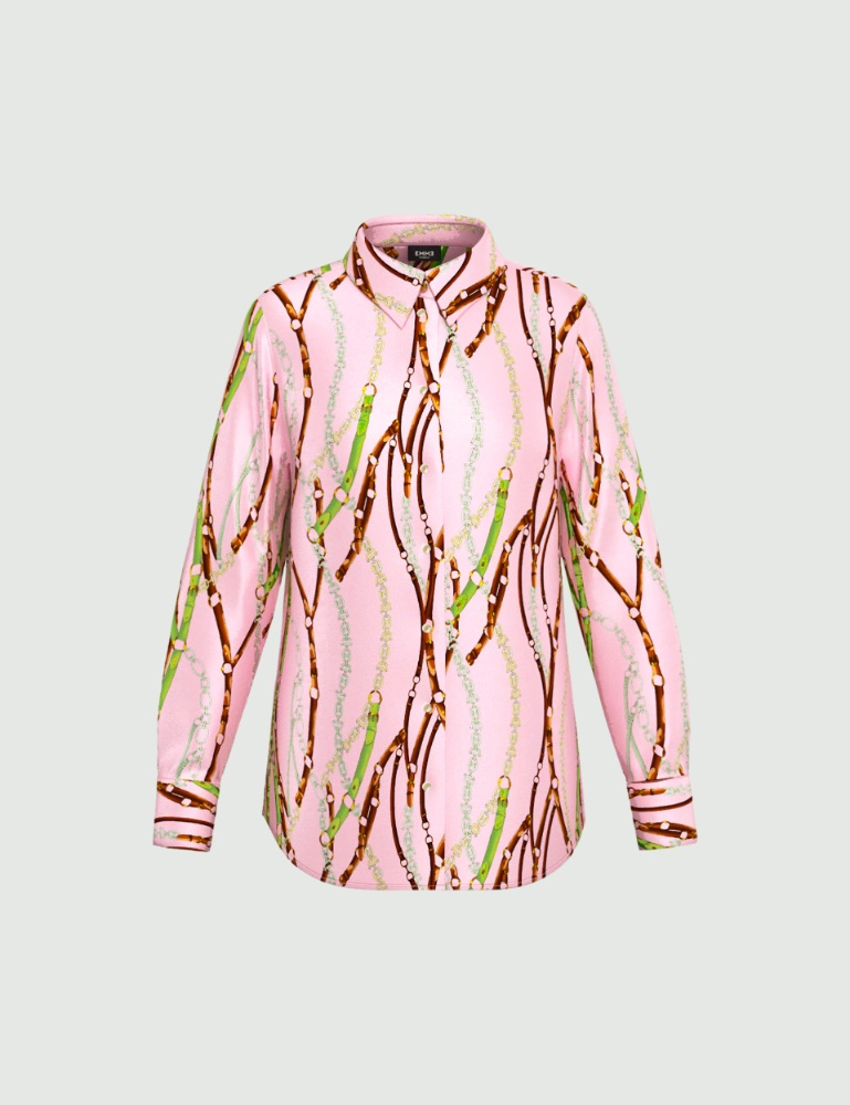 Printed viscose twill shirt - Emme - 5