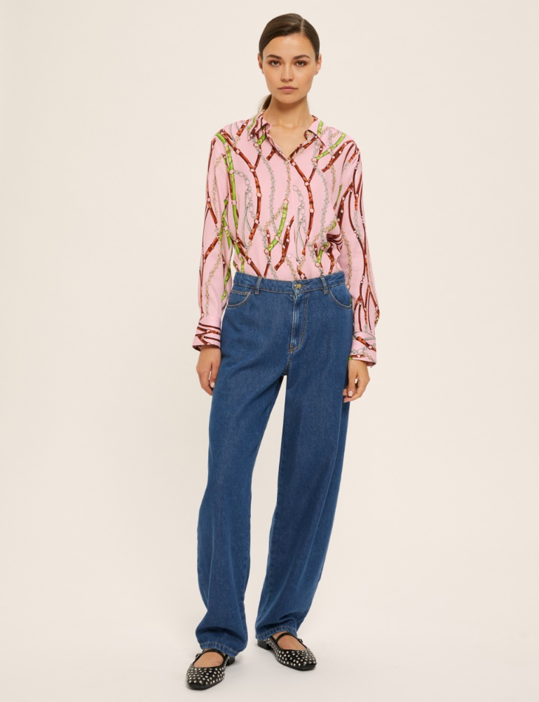 Printed viscose twill shirt - Emme - 2