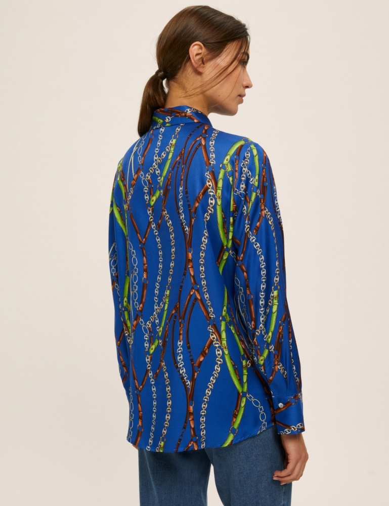 Printed viscose twill shirt - Emme - 3