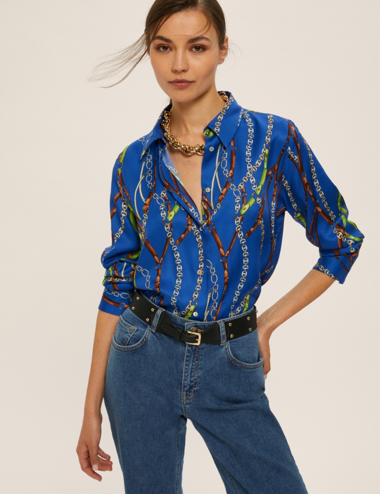 Printed viscose twill shirt - Emme