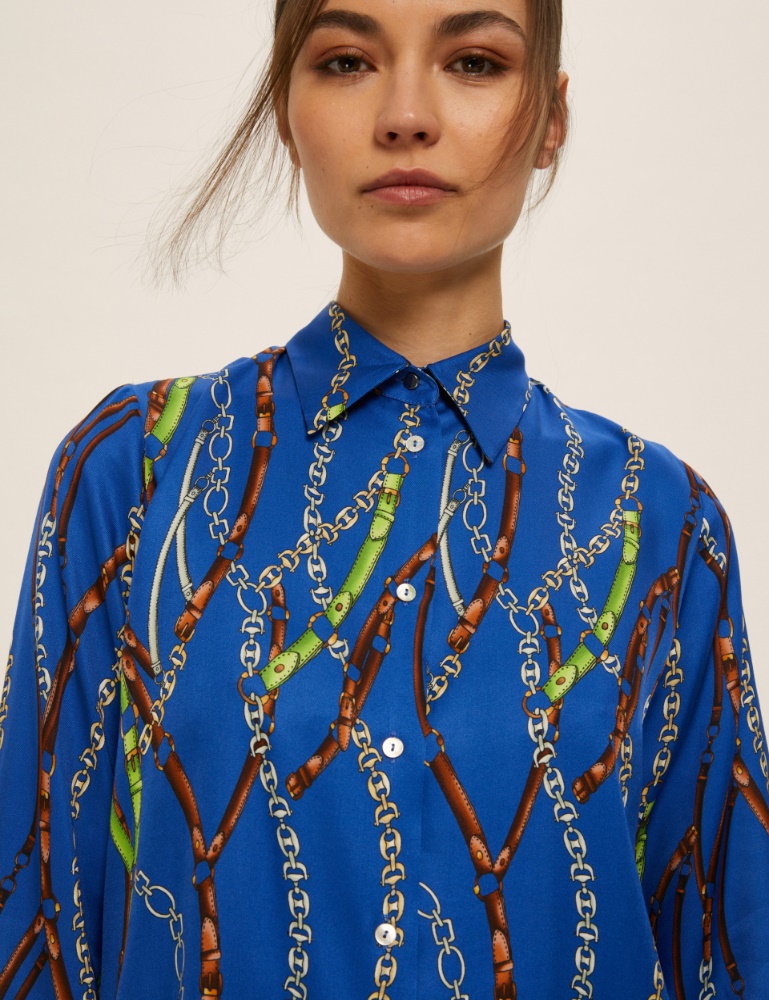 Printed viscose twill shirt - Emme - 4