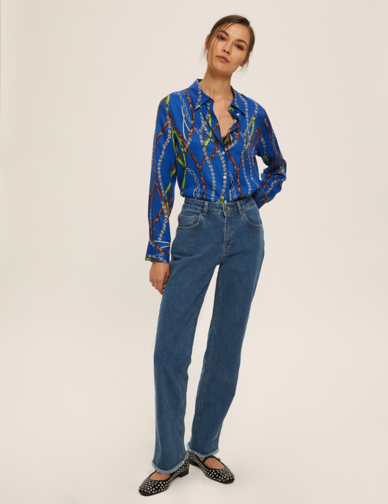 Printed viscose twill shirt - Emme - 2