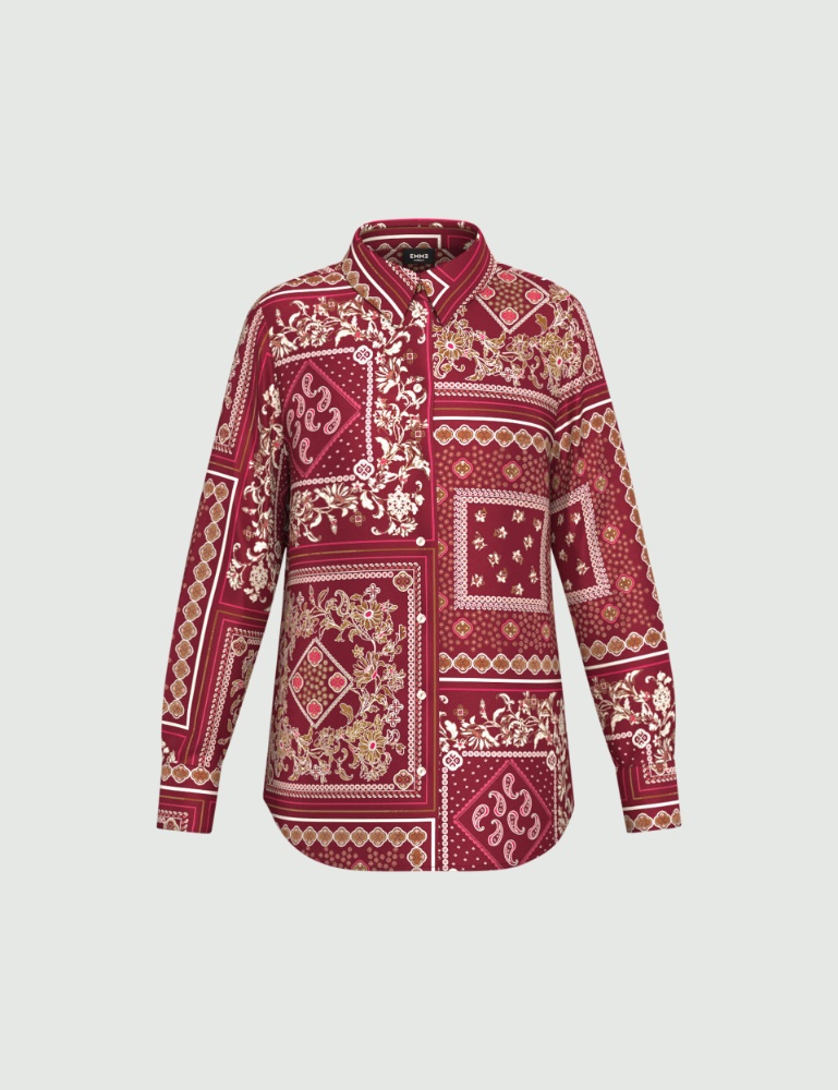 Printed viscose twill shirt - Emme - 5