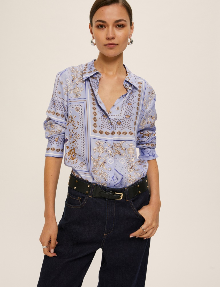 Printed viscose twill shirt - Emme