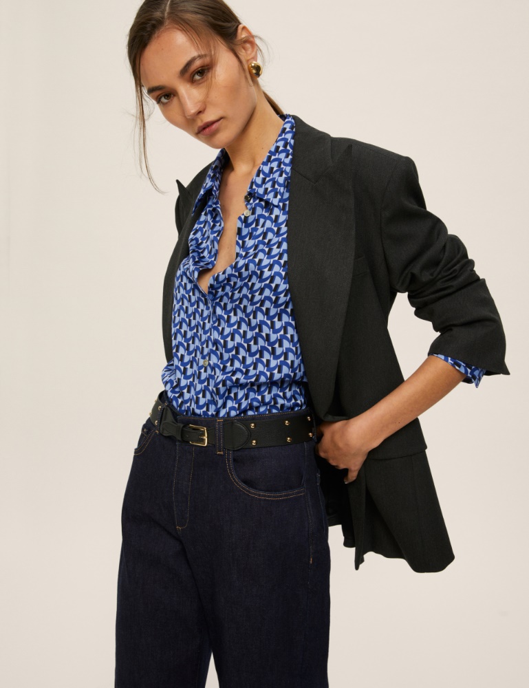 Printed viscose twill shirt - Emme