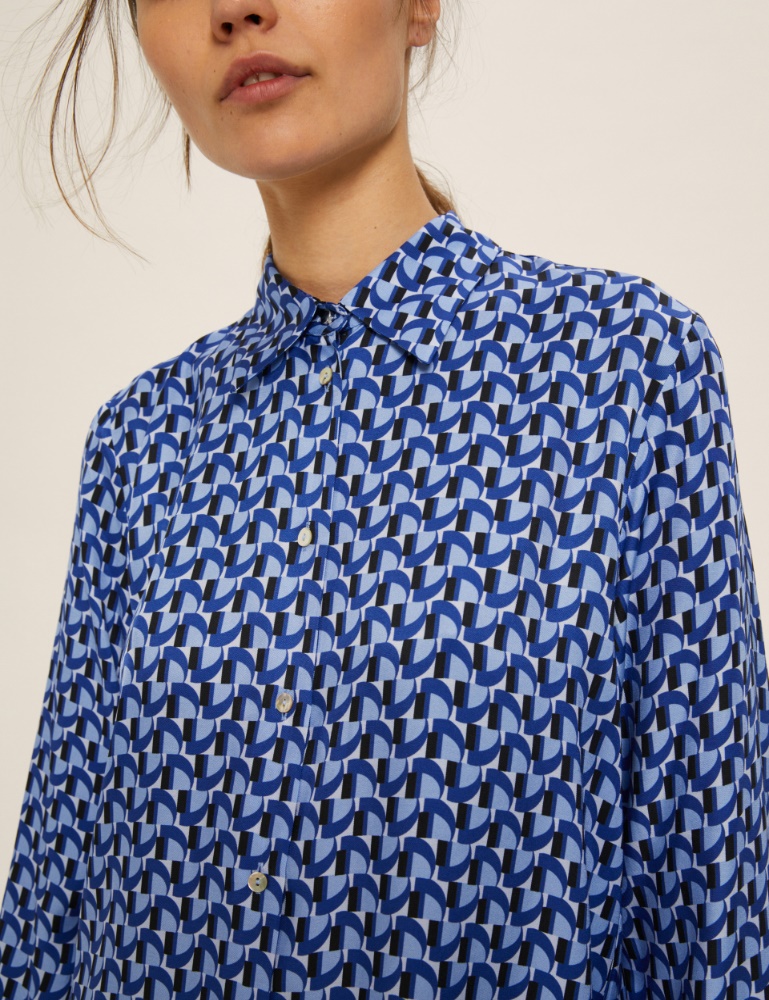 Printed viscose twill shirt - Emme - 4