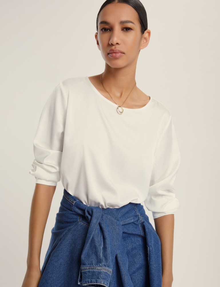 Stretch satin blouse - Emme